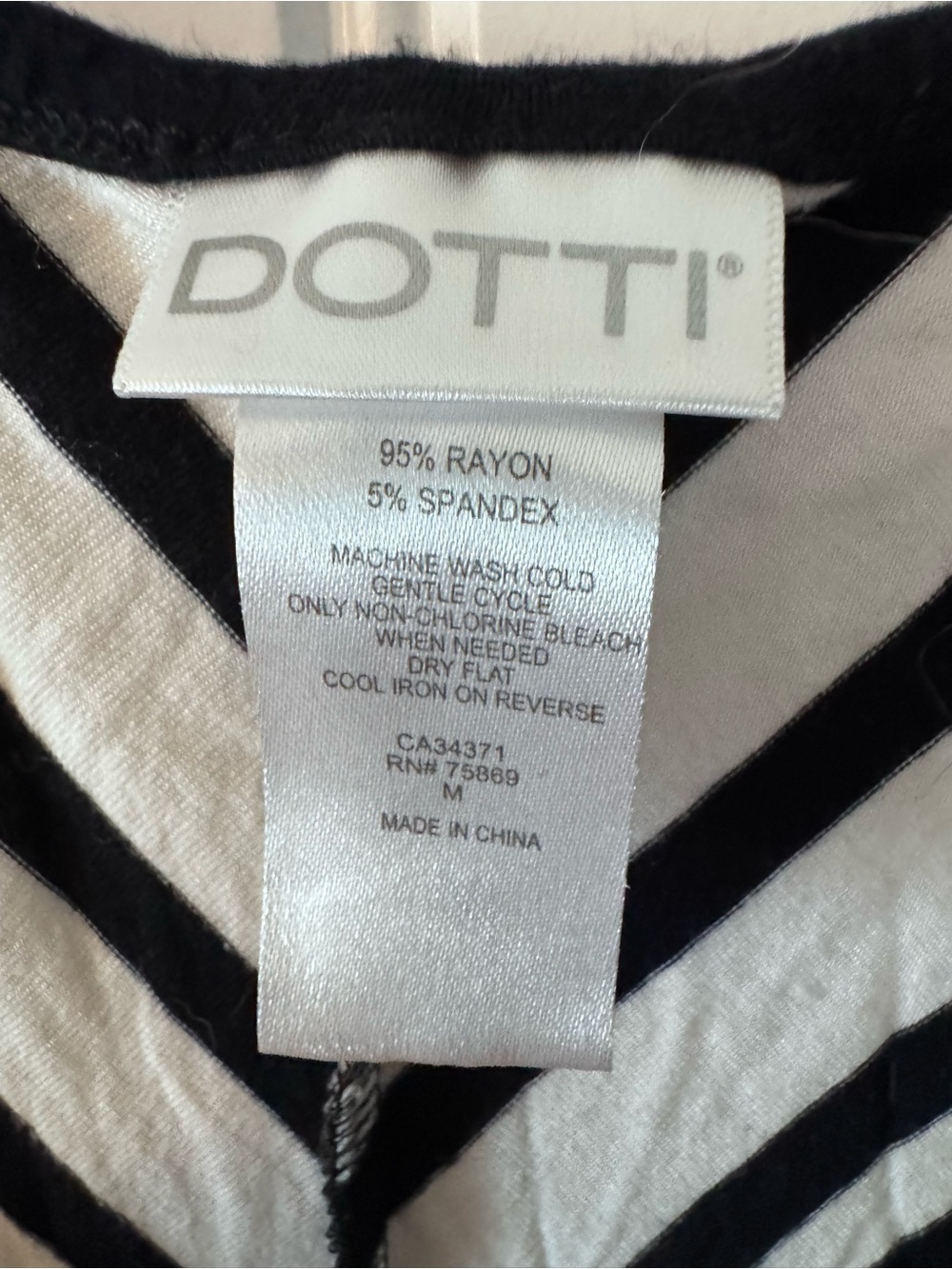 Dotti Black, White & Teal Chevron A-Line Dress - Picture 3 of 3